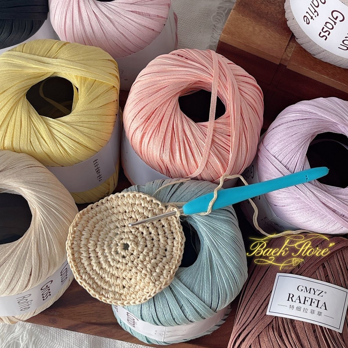 102 メートル/ロールマルチカラーラフィア糸 DIY 手編 - Crochet Bag Raffia のレビューと価格
