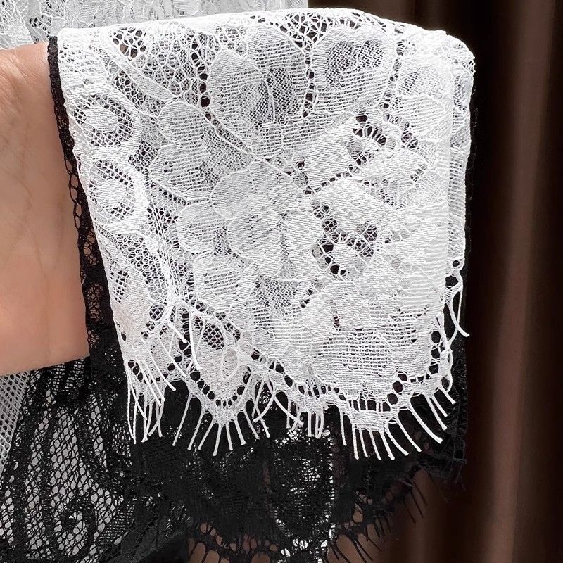 レース長袖ショールクロップトップ女性フレンチレトロアウターウ - Crop Top Crochet のレビューと価格