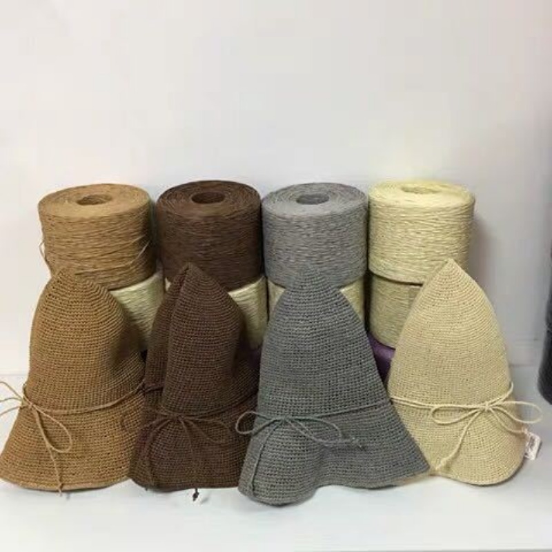手編み用の薄い平らなラフィア糸,帽子バッグ,手工芸品,着用可 - Crochet Bag Raffia のレビューと価格